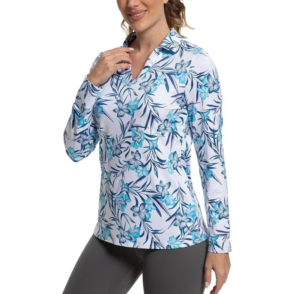 GGOV Women's Golf Polo Shirt UPF 50+ Sun Protection Quick Dry XL - Picture 2 of 8